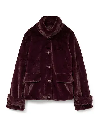 VERO MODA | Veste aspect fourrure VMSONJAEVA | dunkelrot